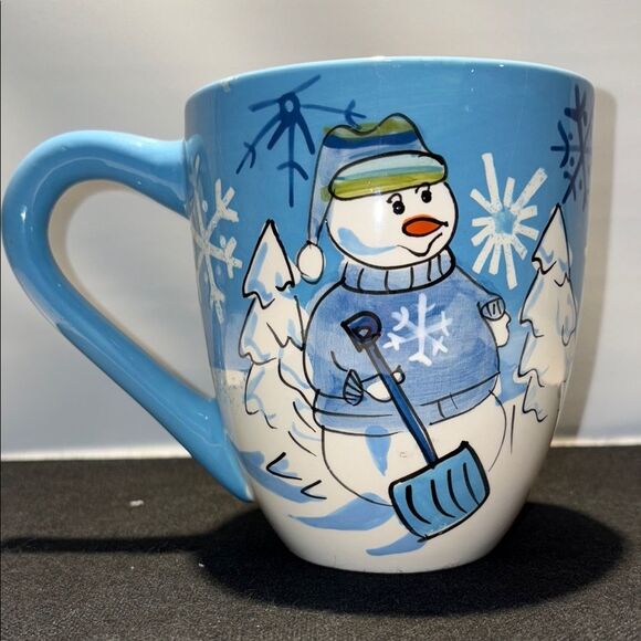 Kohl's large Blue and White Snowman Mug - Picture 1 of 5